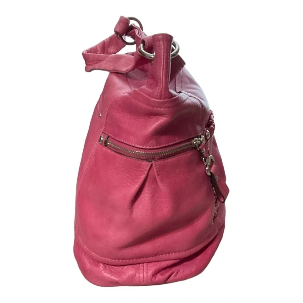 B Makowsky Soft Leather Pink Handbag